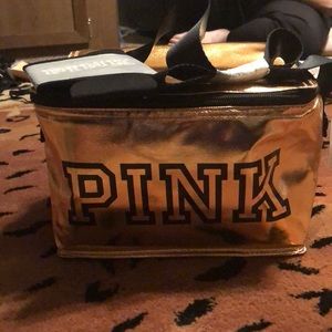 NWT Victoria secret cooler & cup holder rose gold